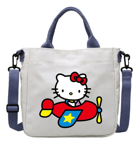 Cute Hello Kitty Mano Bl Bolsa De Hombro Bolsa Crossbod