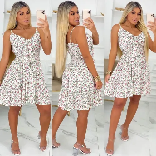 Vestido de hotsell festa florido curto
