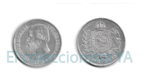 Moneda Brasil 1889 Plata 