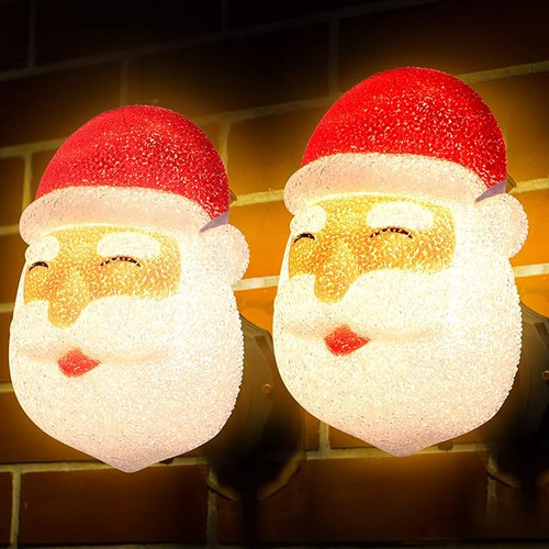 2 Cubiertas De Luz De Porche De Papa Noel De Navidad Para Cu