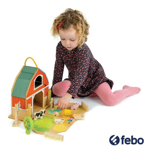 Imagen 7 de 8 de Juguete Granja Pequeña Tender Leaf Toys 18pcs De Madera Febo