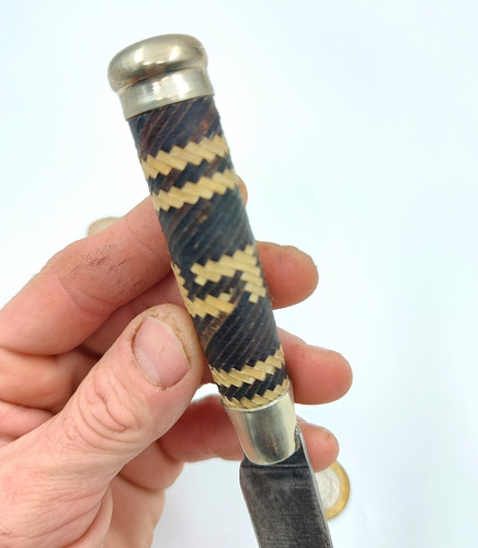Cuchillo Acero Carbono Cabo Tiento Con Vaina - Cuchilleria (Usado)