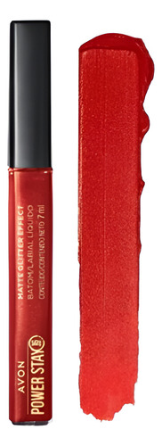 Labial Liquido Matte Con Glitter 16h Power Stay Avon 6ml