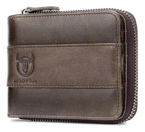 Bullcaptain Cartera Piel Genuina Billetera Qb-025-cf