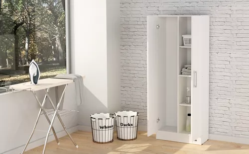 Mueble Organizador Escobero Multifunción Limpieza Melamina