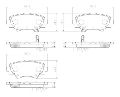 Imagen 2 de 5 de Balatas Cerámicas Brembo (t) Mazda 3 2014-2018 Japon