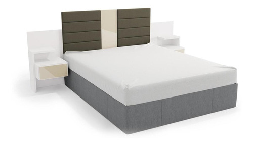  Cabeceira de cama box Móveis Kappesberg G290 2 corpos/Queen 263cm x 106cm branca