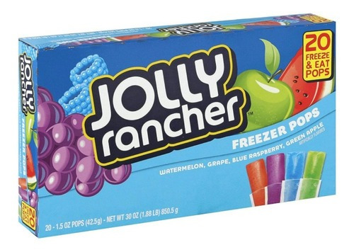 Bolis (freezer Pops) Jolly Rancher 4 Sabores 20 Piezas