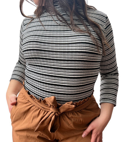 Imagen 2 de 6 de Media Polera De Invierno Jorgelina Arza De Modal Viscosa