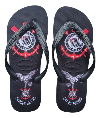 Havaianas Personalizada Tecido Termocolante Times Futebol