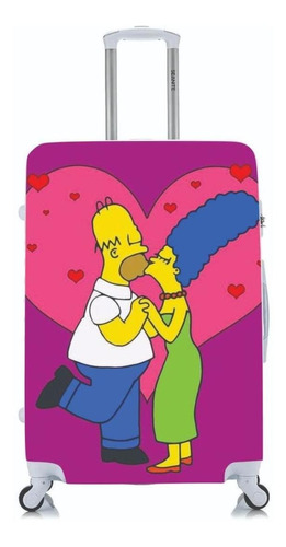 Capa Protetora Para Mala Viagem Grande Homer E Marge