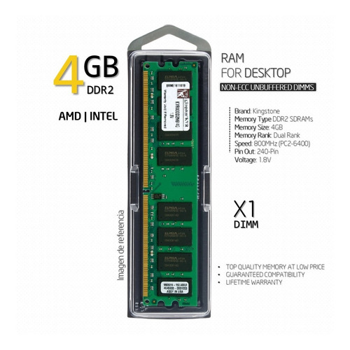 Memoria Ddr2 Sdram Unbuffered Non-ecc Non-registered Dimm