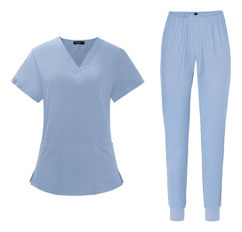 Set De Limpieza De Uniformes Para Mujer, Camiseta Y Pantalon