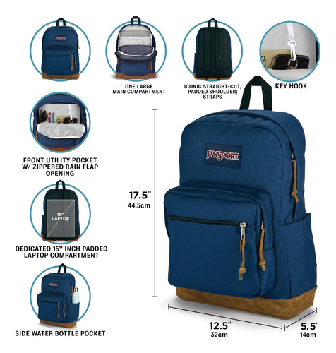 Mochila Jansport Right Pack, Duradera, Con Funda Para Portát