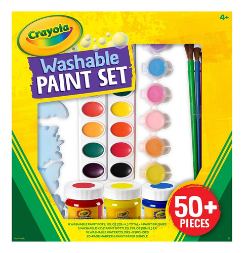 Juego De Pintura Lavable Crayola, Más De 50 Piezas, Regalo P