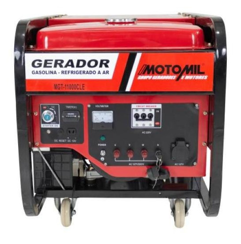 Gerador A Gasolina Monofásico Mg-11000cle Motomil