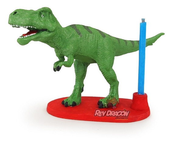 Big Party Vela con Forma de Dinosaurio T-Rex Color Verde 73586 _ FB