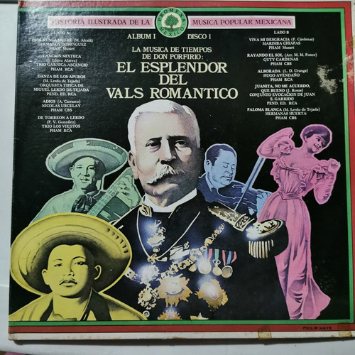 Disco Lp: Musica De Tiempos- De Don Porfirio