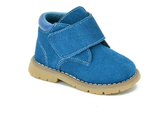 Bota De Cuero Para Niños Guga Con Velcro