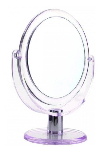 Espejo Oval Acrílico Doble Faz Maquillaje Grande D+m Bazar