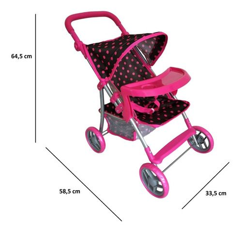 Imagen 2 de 3 de Coche Muñeca 9366t Mrs Toys-fucsia