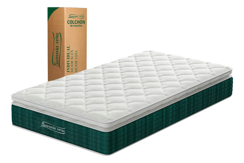 Colchón Individual Pillow Top De Resortes Somnia Vera 26 Cm