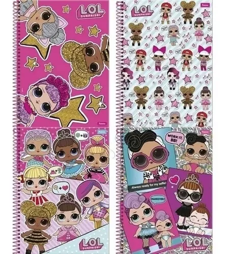 Caderno Lol Surprise 96 folhas 01 materia Foroni - C&M Papelaria