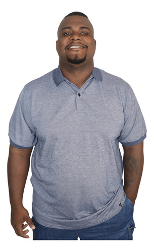 Camisa Plus Size Polo Masculina Extra Grande Piquet Collor