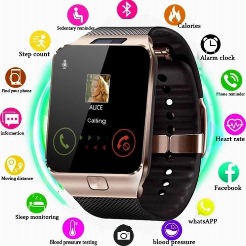 C Reloj Inteligente Con Tarjeta Sim/cámara Para Android/ios