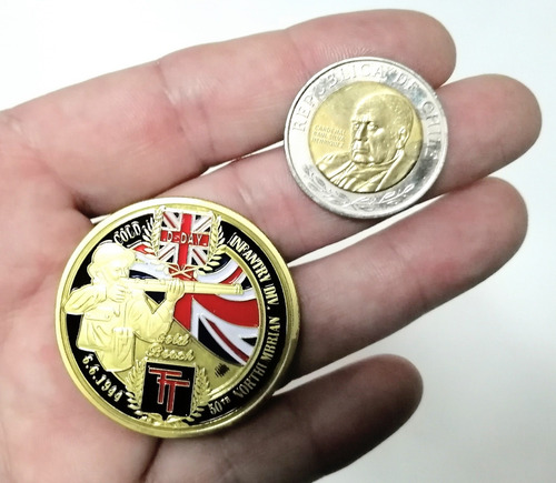 Imagen 8 de 10 de Moneda Militar, Día D, Canadienses Británicos, 1944
