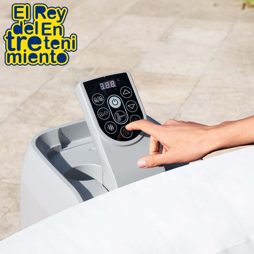 Imagen 6 de 9 de Jacuzzi Spa Bestway Inflable 908l Hidromasaje Luz Led El Rey