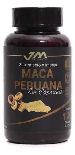 Maca Peruana Pura 500mg 120 Capsulas Jmsuplementos