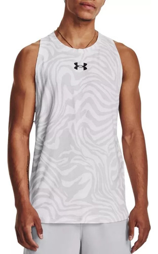 Tank Top Basket Under Armour Baseline Blanco Hombre 0239-103