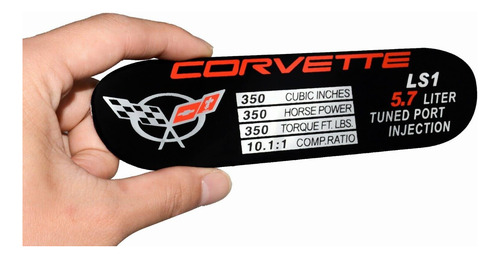 Emblema De Consola Con Placa De Datos C5 Corvette Spec Id, P