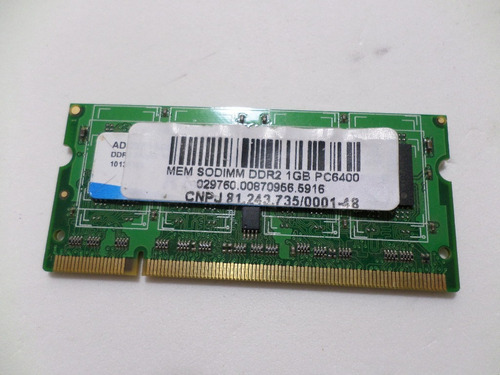 Memória Ddr2 1gb Do Netbook Philco 10a