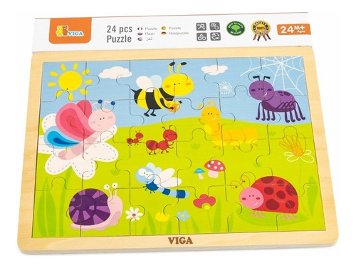 Puzzles 24 Piezas Madera Niños Viga