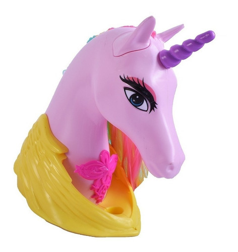 Cabeza De Unicornio Para Peinar 23 Cm Con Secador De Pelo