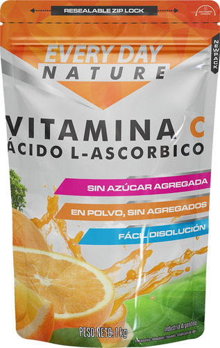 Vitamina C Pura Premium Edn 1kg Acido Ascorbico Cierra Facil