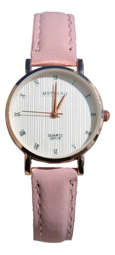 Reloj De Dama Casual Moderno Con Malla Símil Cuero