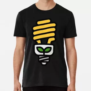 Remera Light Bulb With Yellow Flowers Sticker Algodon Premiu