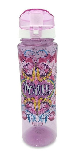 Botella Deportiva Con Pico 750ml Frases Car Pintos Color Rosa