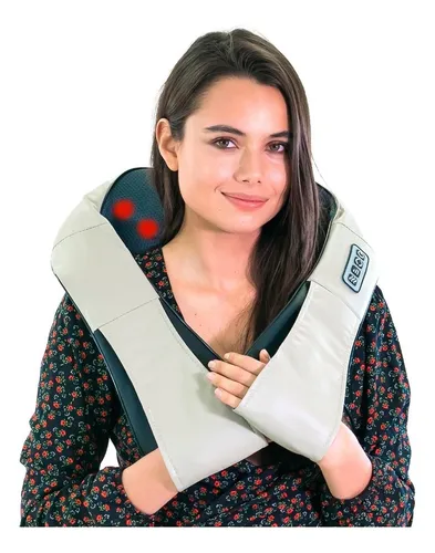 Masajeador caliber cervical lumbar calor 8 rodillos premium hotsell