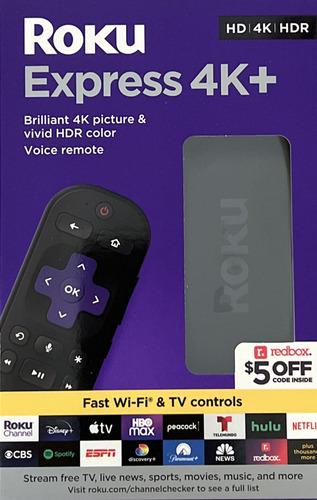 Roku Express 4K+ control de voz 4K negro 3941
