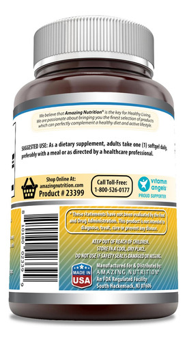 Amazing Formulas Vitamina E 400 Ui 240 Cápsulas Sin Gluten
