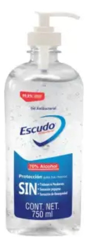 Gel, Antibacterial Escudo, Sanitizante, Desinfectante, 750ml Fragancia Neutra