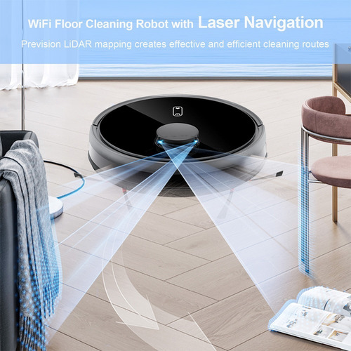 Aspiradora Trapeadora Robot Inteligente Wifi Y Sensor Laser