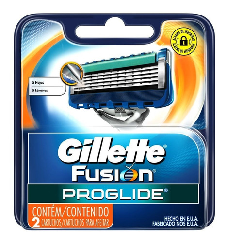 Imagen 1 de 2 de Cartuchos Gillette Fusion Proglide Match 5 Hojillas Más Fina