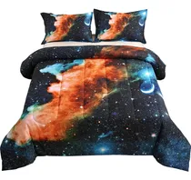 Comprar Juegos De Ropa De Cama De Galaxia Negra Y Azul Juegos D...