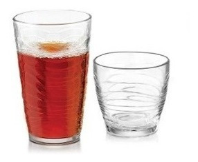 Juego 16 Vasos,juego Orbita,vasos De Vidrio