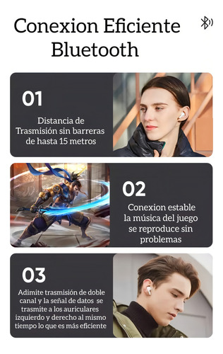 Fones de ouvido sem fio Vidvie Fones de ouvido Bluetooth sem fio Vidvie V-Pods Pro V BT866 com luz LED